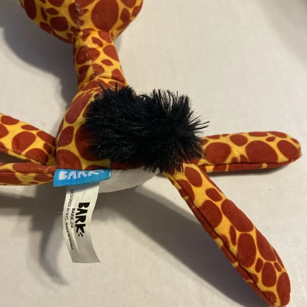 BARK Bark Box Dog Toy Giraffe Zoo Squeak Crinkle Medium/Large 8”